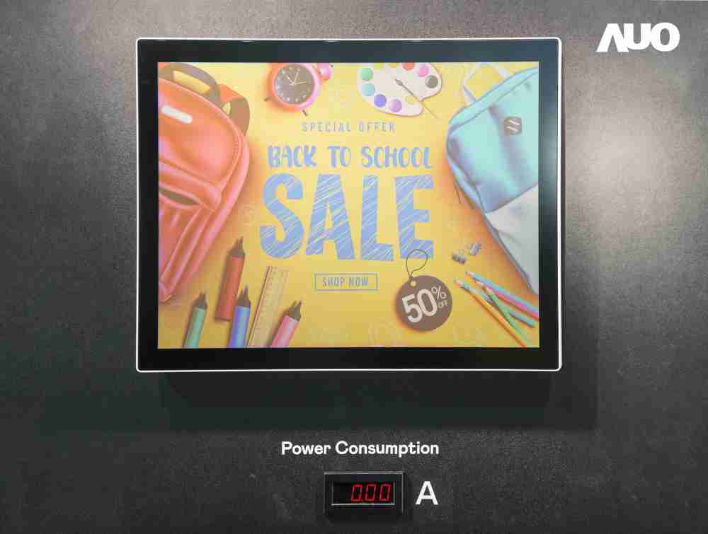 z6尊龙展示胆固醇液晶超低耗能户外全彩显示器，，，，ChLC（胆固醇液晶）以双稳态技术使静态显示零功耗，，，，具省电、、高彩度、、、环保的特性，，还整合软硬件系统解决方案，，，，可透过单一云端平台管理